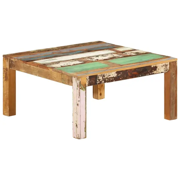 Gossi masuta de cafea, 80x80x40 cm, lemn masiv reciclat