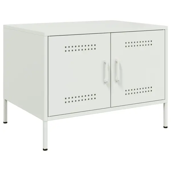 Gossi masuta de cafea, alb, 68x50x50,5 cm, otel laminat la rece