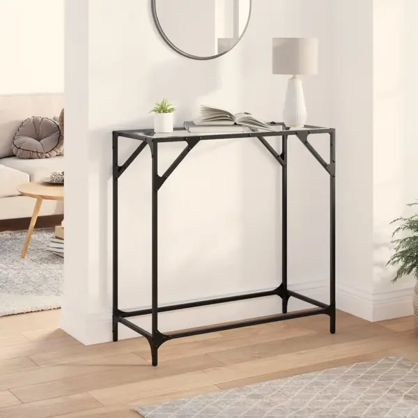 Gossi masuta de cafea, blat din sticla transparenta, 80x35x81 cm otel