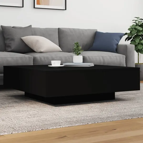Gossi masuta de cafea cu lumini led, negru, 100x100x31 cm