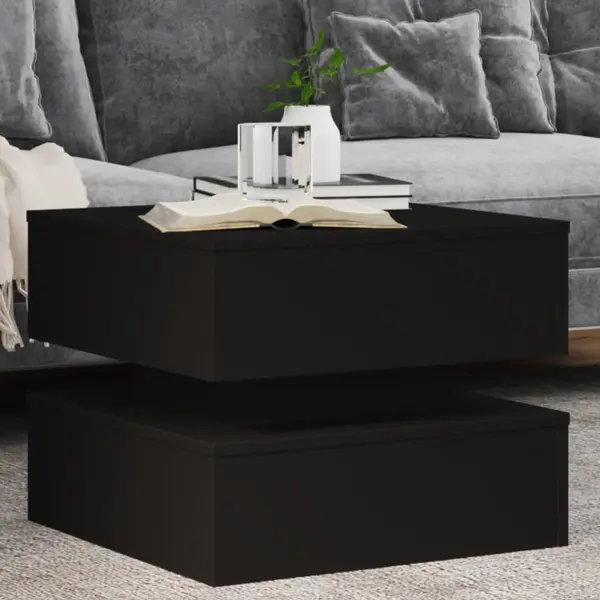 Gossi masuta de cafea cu lumini led, negru, 50x50x40 cm