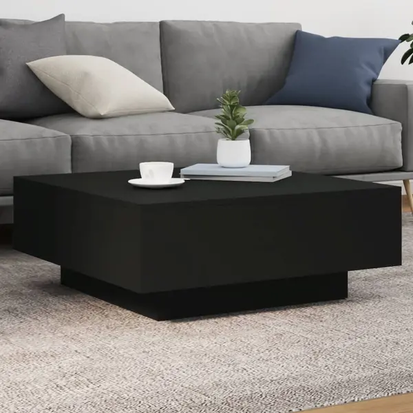 Gossi masuta de cafea cu lumini led, negru, 80x80x31 cm