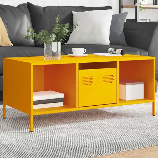 Gossi masuta de cafea galben mustar otel laminat la rece