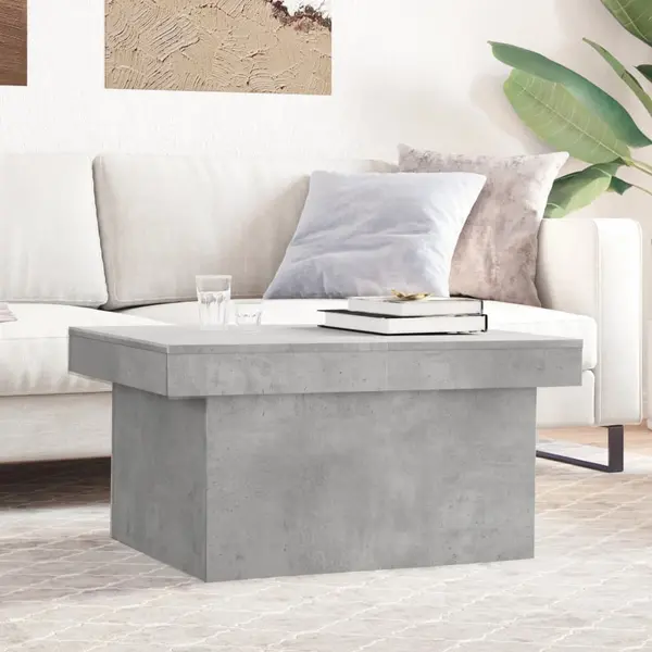 Gossi masuta de cafea, gri beton, 100x55x40 cm, lemn prelucrat