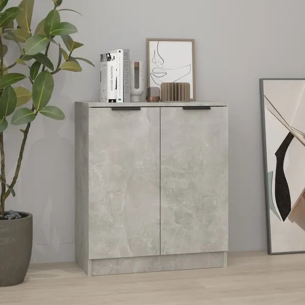Gossi masuta de cafea, gri beton, 60x30x70 cm, lemn prelucrat