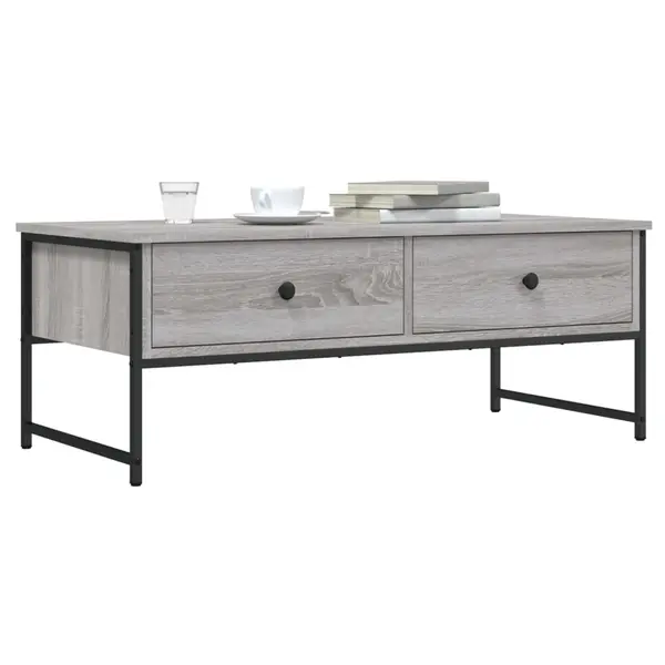 Gossi masuta de cafea, gri sonoma, 101x49x39,5 cm, lemn compozit