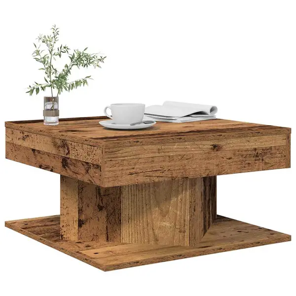 Gossi masuta de cafea, lemn vechi, 55x55x30 cm, lemn prelucrat