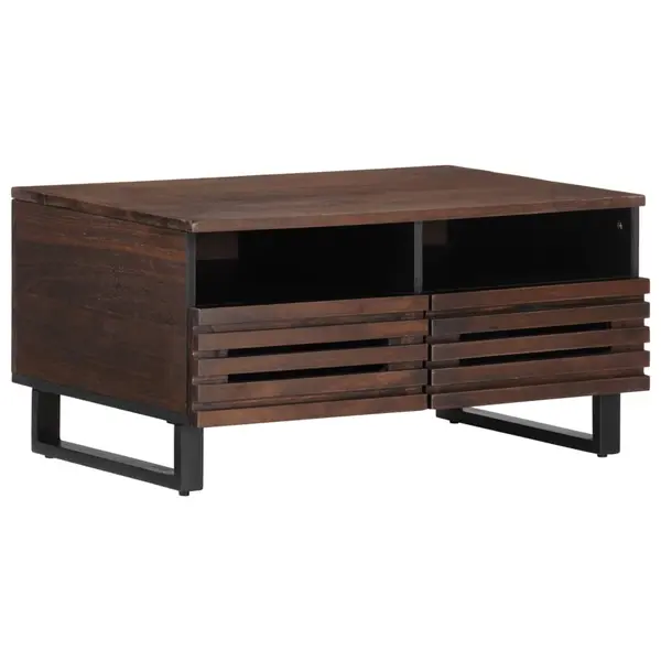Gossi masuta de cafea, maro, 80x55x40 cm, lemn masiv mango