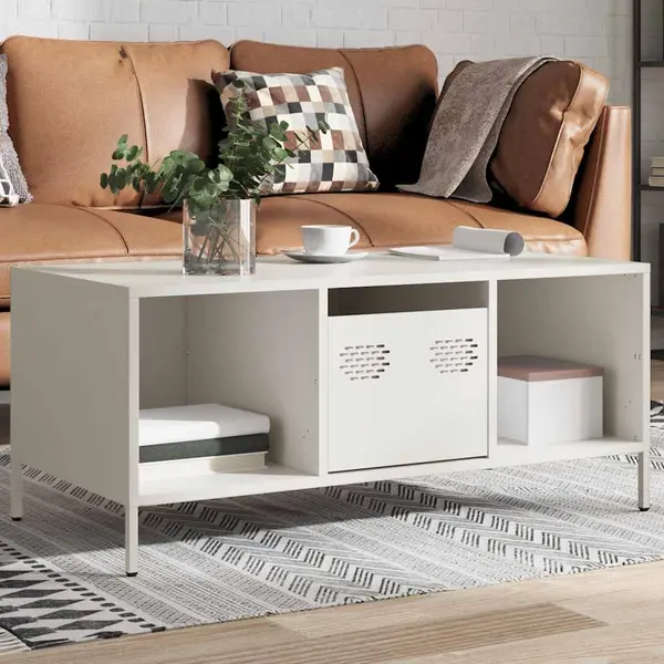 Gossi masuta de cafea, negru, 101,5x50x43,5 cm, otel laminat la rece