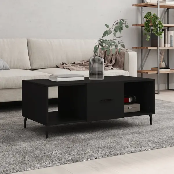 Gossi masuta de cafea, negru, 102x50x40 cm, lemn compozit