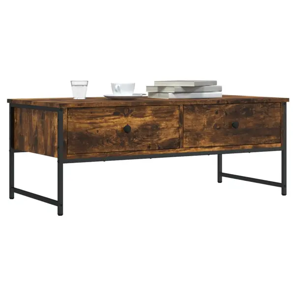 Gossi masuta de cafea, stejar fumuriu, 101x49x39,5 cm, lemn prelucrat