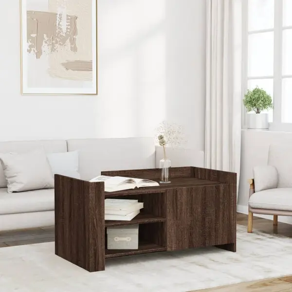 Gossi masuta de cafea, stejar maro, 100x50x50 cm, lemn prelucrat