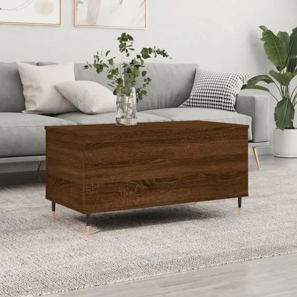 Gossi masuta de cafea, stejar maro, 90x44,5x45 cm, lemn compozit