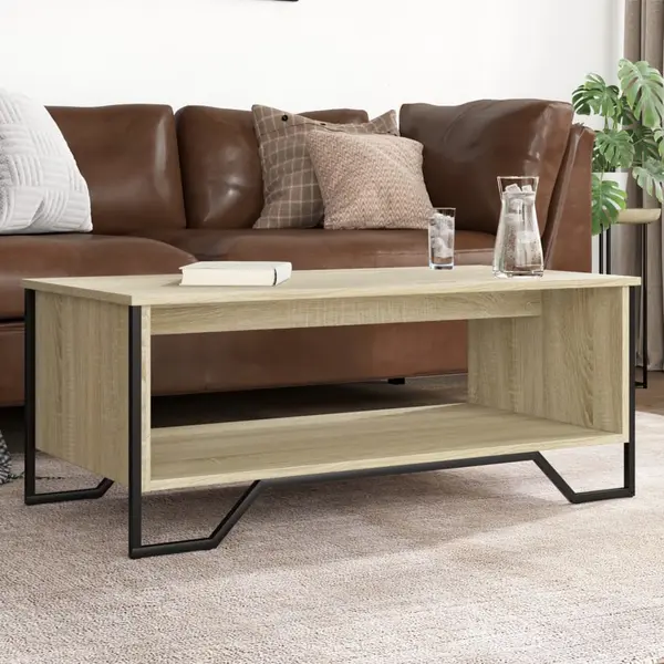 Gossi masuta de cafea, stejar sonoma, 100x51x40 cm, lemn prelucrat