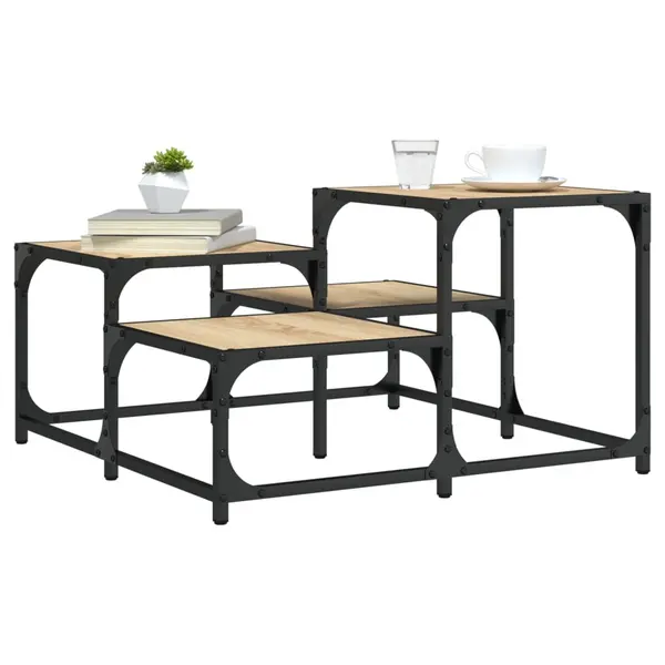 Gossi masuta de cafea, stejar sonoma, 68x68x40 cm, lemn prelucrat