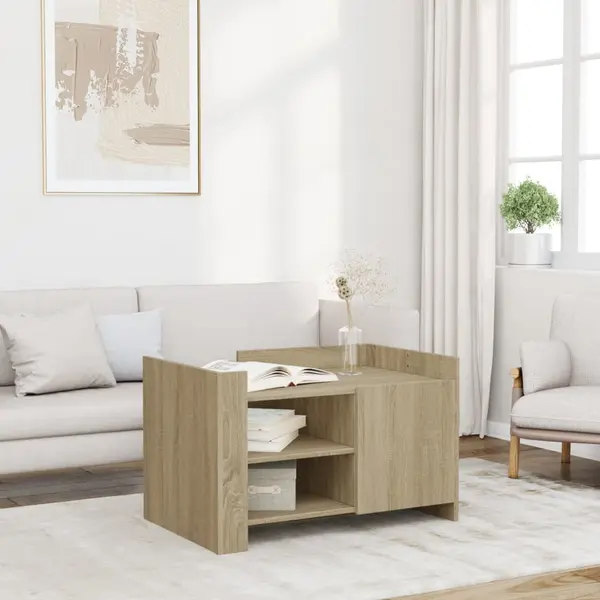 Gossi masuta de cafea, stejar sonoma, 80x50x50 cm, lemn prelucrat