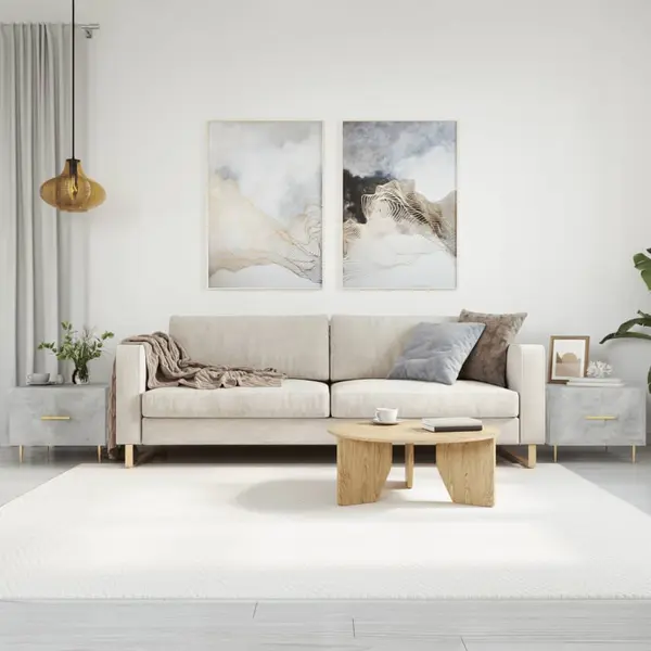 Gossi masute de cafea, 2 buc., gri beton, 50x50x40 cm, lemn compozit