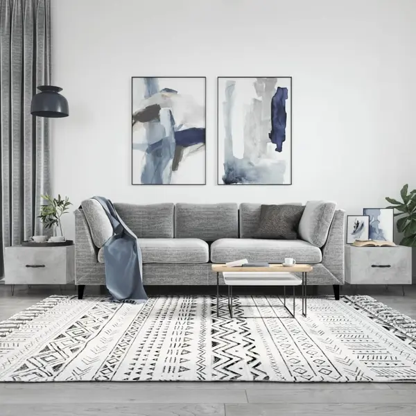 Gossi masute de cafea, 2 buc., gri beton, 50x50x40 cm, lemn compozit