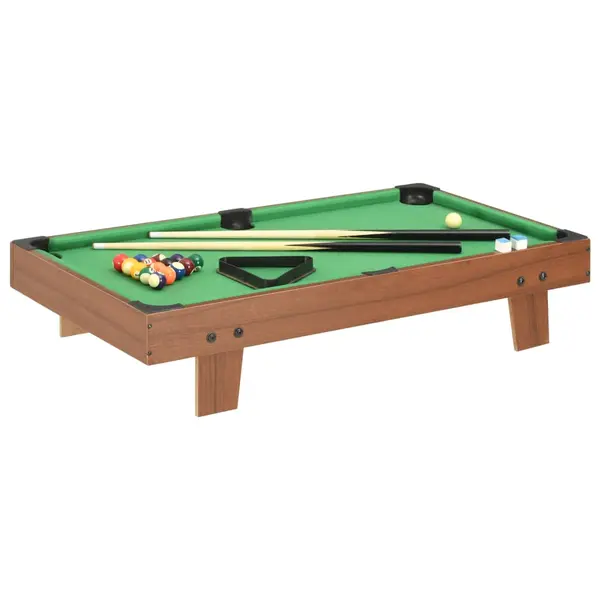 Gossi mini masa de biliard, 92 x 52 x 19 cm, maro si verde