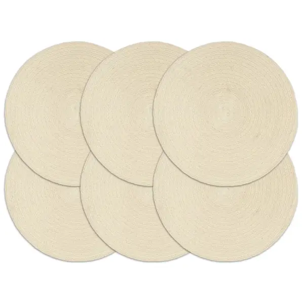 Gossi naproane, 6 buc., natural, 38 cm, bumbac, rotund