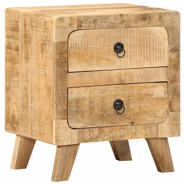 Gossi noptiera 40x32x46 cm lemn masiv mango brut
