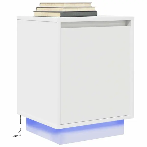 Gossi noptiera cu lumini led alb 38x34x50 cm
