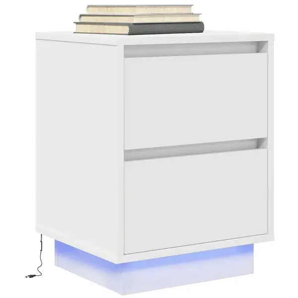Gossi noptiera cu lumini led alb 38x34x50 cm
