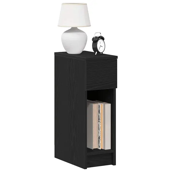 Gossi noptiera cu sertar stejar negru 20x36x60 cm