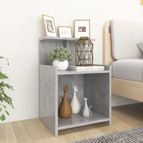 Gossi noptiera, gri beton, 40x35x60 cm, pal