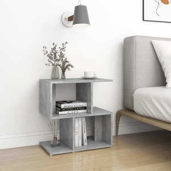 Gossi noptiera, gri beton, 50x30x51 cm, pal
