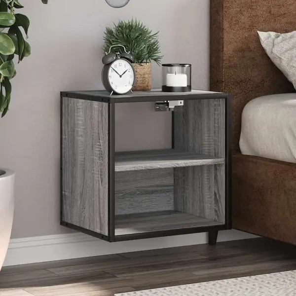 Gossi noptiera montata pe perete gri sonoma 40x31x39,5 cm