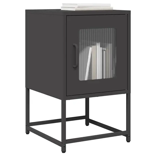 Gossi noptiera, negru, 36x39x60,5 cm, otel laminat la rece