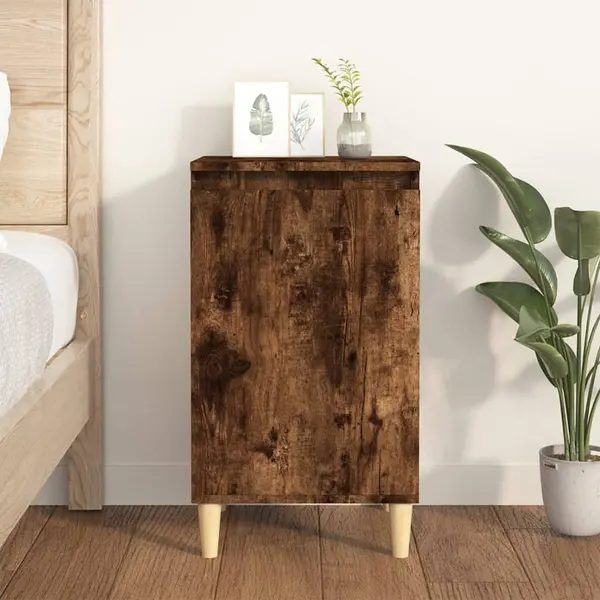 Gossi noptiera, stejar afumat, 40x35x70 cm, lemn prelucrat