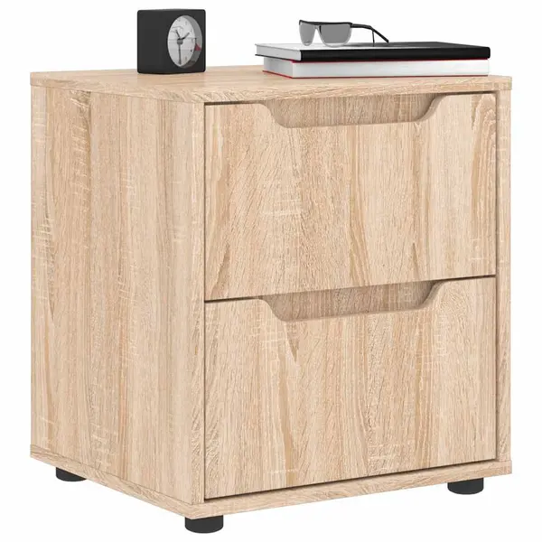 Gossi noptiera visnes stejar sonoma 45x40x50 cm lemn prelucrat