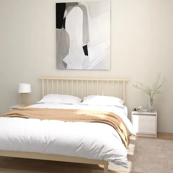 Gossi noptiere, 2 buc., alb, 40x30,5x40 cm, lemn masiv de pin