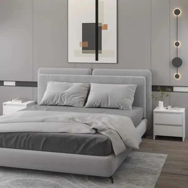 Gossi noptiere, 2 buc., alb, 45x34,5x44,5 cm, pal