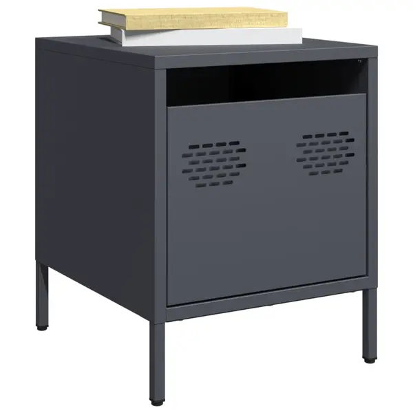 Gossi noptiere, 2 buc., antracit, 35x39x43,5 cm, otel