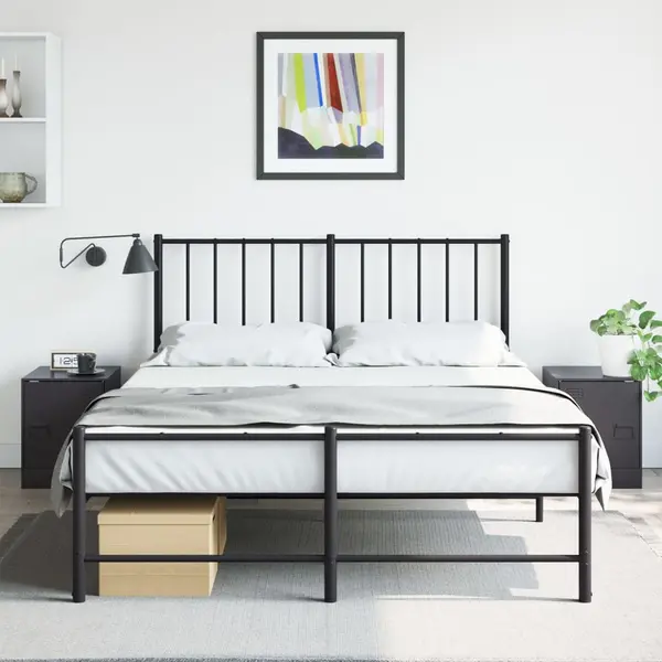 Gossi noptiere, 2 buc., negru, 34,5x39x44 cm, otel