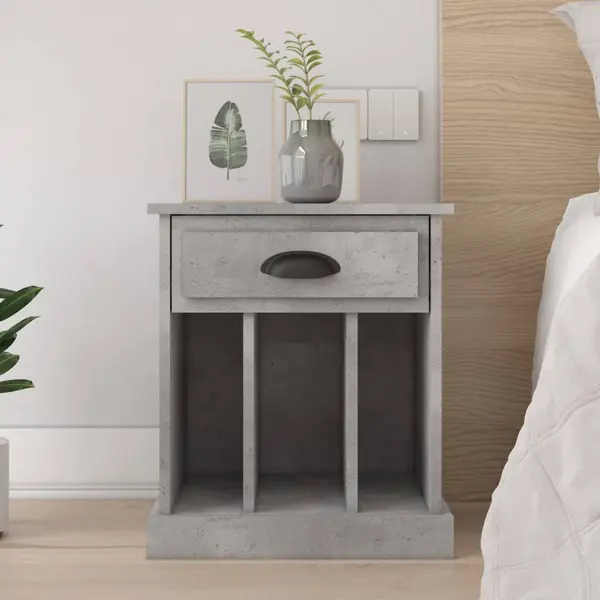 Gossi noptiere, gri beton, 43x36x50 cm