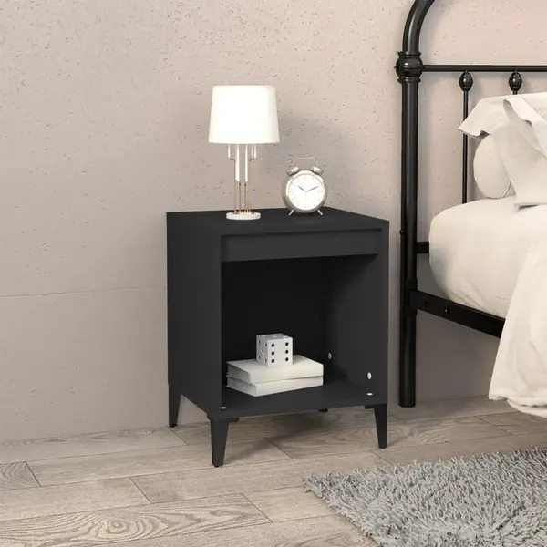 Gossi noptiere, negru, 40x35x50 cm