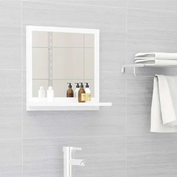 Gossi oglinda de baie, alb, 40 x 10,5 x 37 cm, pal