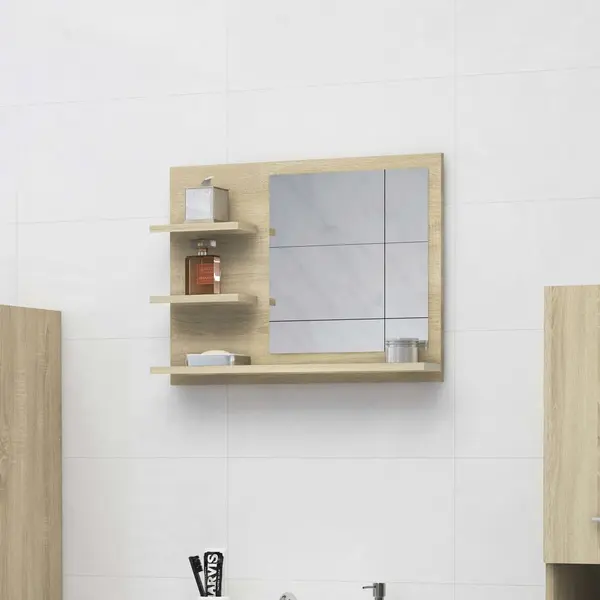 Gossi oglinda de baie, stejar sonoma, 60 x 10,5 x 45 cm, pal