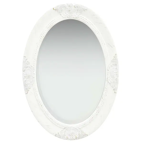 Gossi oglinda de perete in stil baroc, alb, 50 x 70 cm