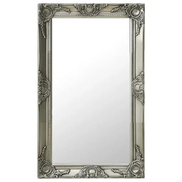 Gossi oglinda de perete in stil baroc, argintiu, 50 x 80 cm