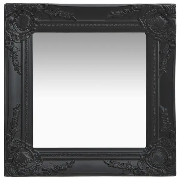 Gossi oglinda de perete in stil baroc, negru, 40 x 40 cm