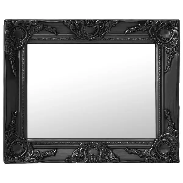 Gossi oglinda de perete in stil baroc, negru, 50 x 40 cm