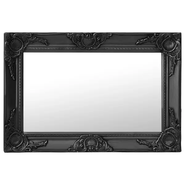 Gossi oglinda de perete in stil baroc, negru, 60 x 40 cm