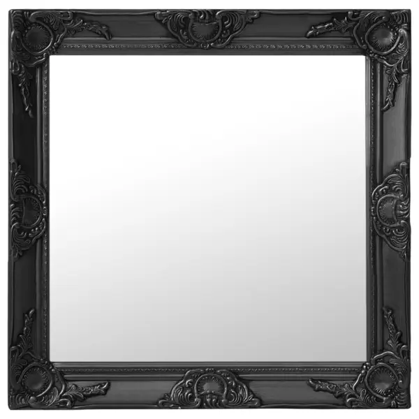 Gossi oglinda de perete in stil baroc, negru, 60 x 60 cm