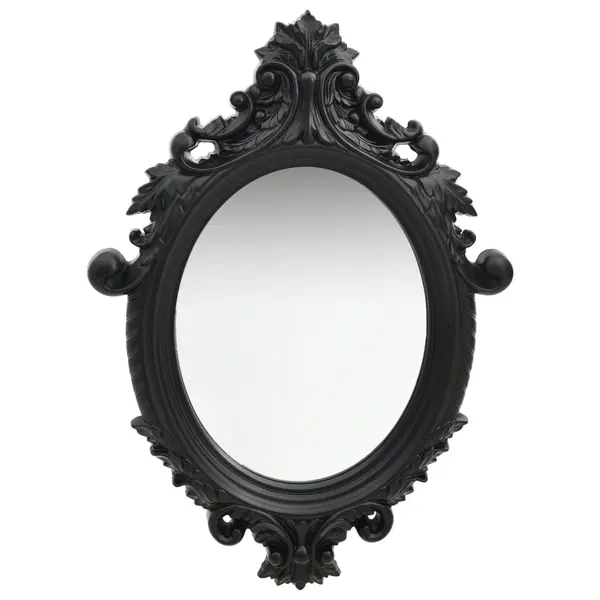 Gossi oglinda de perete in stil castle, negru, 56 x 76 cm