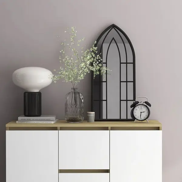 Gossi oglinda,negru, 70x30 cm,fier, pentru utilizare in interior